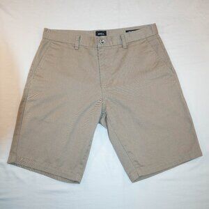 RVCA WEEKEND CHINO SHORTS TAN MEN'S 33